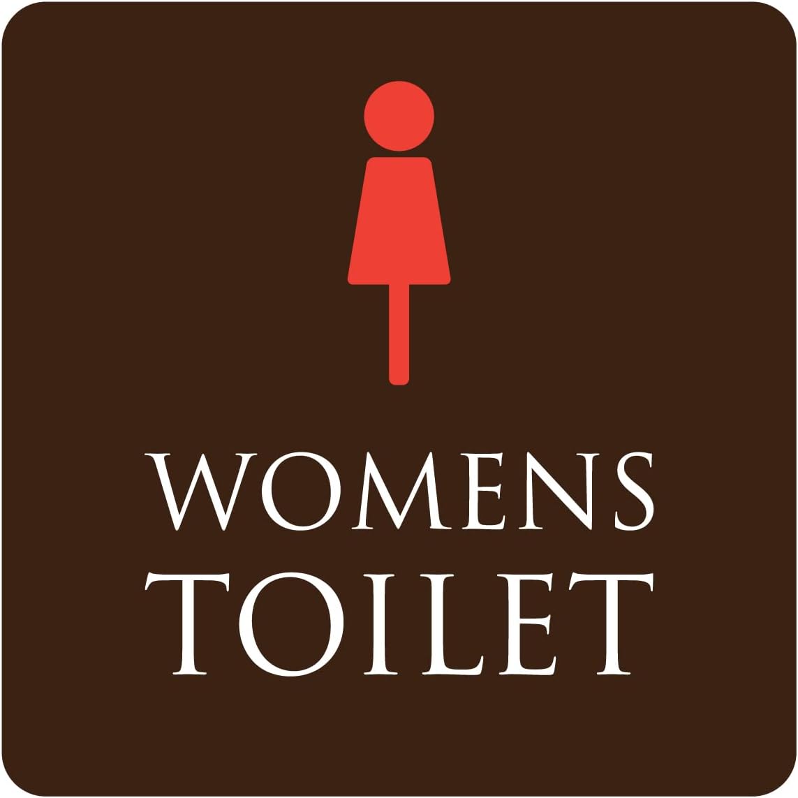 トイレ トイレマーク ピクトサイン ステッカー シンボル カラー ブラウン 9x9cm カッティングシート シール Toilet 御手洗 便所