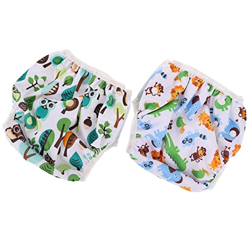 BESPORTBLE 2 Unids Bebé Nadar Pañales Reutilizables Ajustable Ropa Interior para Niños para Bebés Niñas Niñas Verano Playa Piscina Clases de Natación