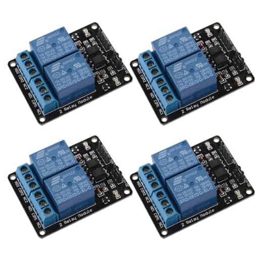 GTIWUNG Modulo Relè a 2 Canali 5V Con Optoisolatore Accoppiatore, 4 Pezzi Scheda Relè per Arduino, Nero