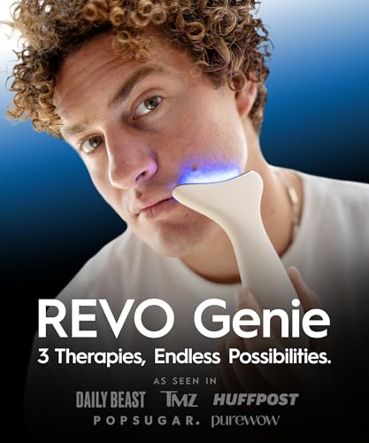 REVO Genie Facial Massager for Face and Neck, LED Beauty Device with Heat and Vibration, Depuffing Sculpting Tool with Red Blue Green Light Modes for Skincare Routine - Image 3