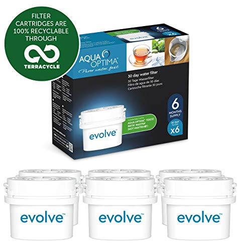 Aqua Optima Evolve 6-Monate-Packung, 6 x 30-Tage-Wasserfilter - Für *BRITA Maxtra (nicht *Maxtra+) EVS602