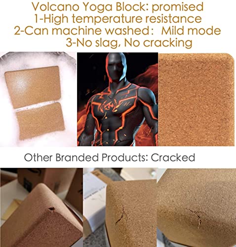 Volcano Cork Yoga Block Cork Yoga Blocks 2 Pack Set -Natural Cork From Portugal thumb #5