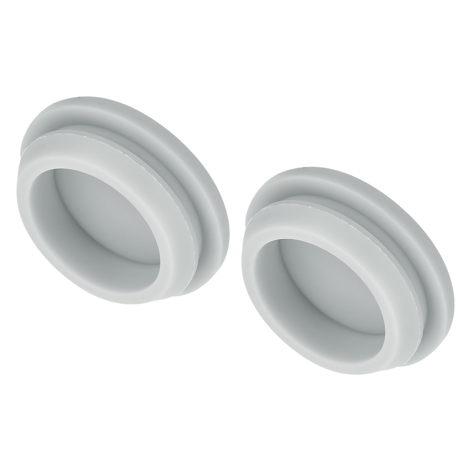 MECCANIXITY 2pcs Silicone Snap in Locking Hole Plugs,26mm/1 Inch Mounting Diameter Narrow Groove Width 2.5mm Panel Seal Cover Round for Kitchen Bulkheads Waterproof Sealing Plugs Grey