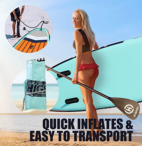 Highpi Inflatable Stand Up Paddle Boards, 10'6''X31''X6'' Sup With Accessories Backpack Anti-Slip Deck, Leash, Adjustable Paddle And Hand Pump, Waterproof Bag, Standing Boat For Youth & Adult #TOP5