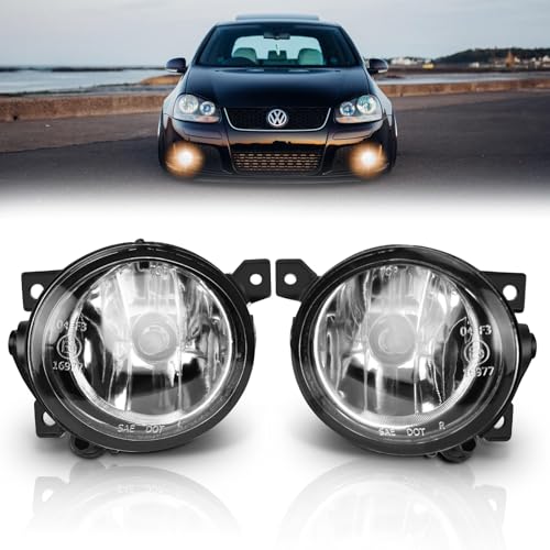 AutoBeeDen Luces Antiniebla compatible con Volkswagen GTI Golf V/5 Jetta III/3 Scirocco Up Amarok, (VW 1K1 1K5 1K2 137 138), SEAT Mii KF1, Skoda Citigo, 10/2003-04/2017 (Claro)