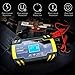 FOXSUR Car Battery Charger,12V/24V 8Amp Intelligent Automatic Battery Charger/Maintainer Delivers 3 Stage Charging, with LCD Screen and Have 6 Charging Mode, Suitable for More Types of Batteries