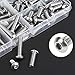 HELIFOUNER 120 Pieces 5 Sizes 304 Stainless Steel 1/4-20 x 3/8