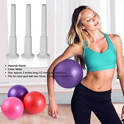 Lxnoap Fitness Exercise Sport Yoga Ball Inflator Kit with 10 Stopper Plug Pins, 2 Removers, 2 Plastic Nozzles, Total 14 Pieces