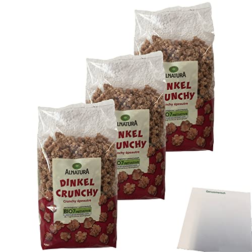 Alnatura Dinkel Crunchy (3x750g Packung) + usy Block