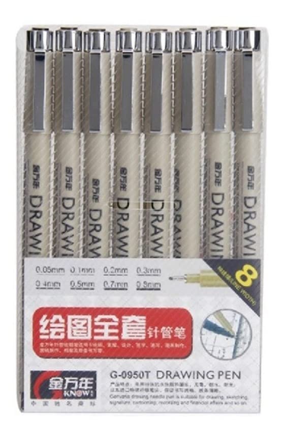 08 Canetas Nankin Drawing 0,05/0,1/0,2/0,3/0,4/0,5/0,7/0,8mm