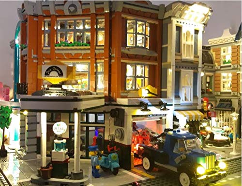 brickledLight Kit for Corner Garage 10264 (Model Set not Included)