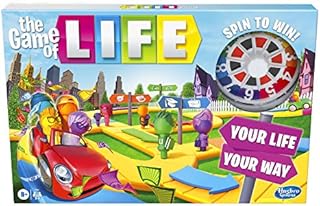 Hasbro Gaming The Game of Life Game, Family Board Game for 2 to 4 Players, for Kids Ages 8 and Up, Includes Colourful Pegs