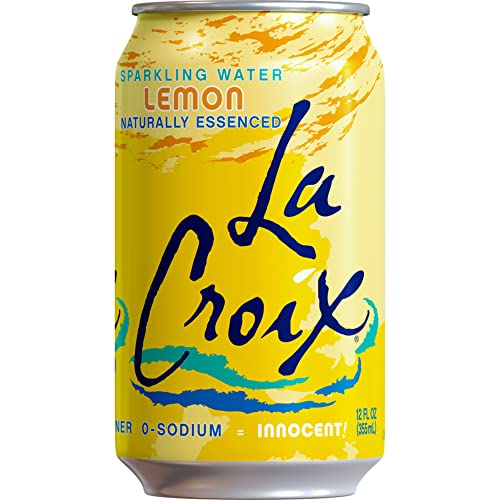 Image of LaCroix 21239 Sparkling Water, Lemon, 12 oz Can, 24 /Carton