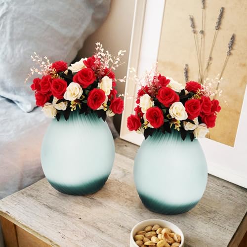Vase en verre transparent de surface lisse facile à ranger - 5