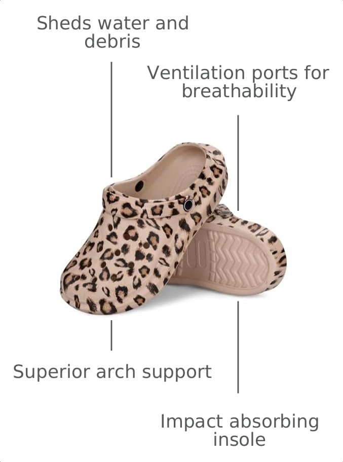 Image of VONMAY Men's Women's Clogs, Breathable Garden Shoes Adjustable Slides | Breathable vents, Quick drying, Arch support, Lightweight comfort, Easy cleaning