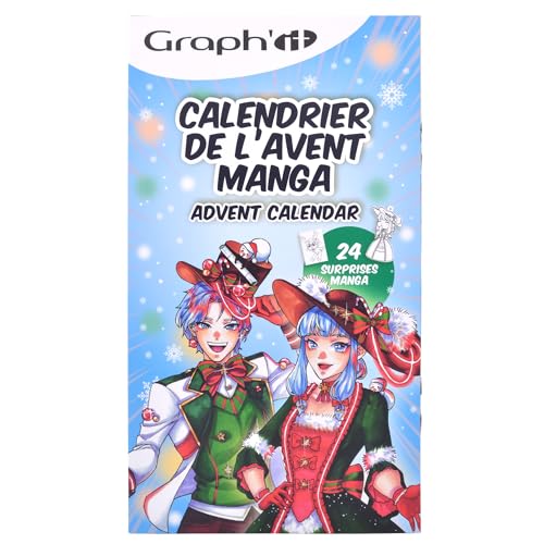 GRAPH'IT Calendario De Adviento Manga 2024 – 24 Sorpresas Creativas Con Rotuladores De Alcohol, Liner, Purpurina Y Estuche, Ideal Para Artistas Y Dibujantes