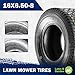 MaxAuto 2 Pcs 16x6.50-8 Turf Tires for Lawn Tractor Lawn Mower Riding 4Ply Tubeless