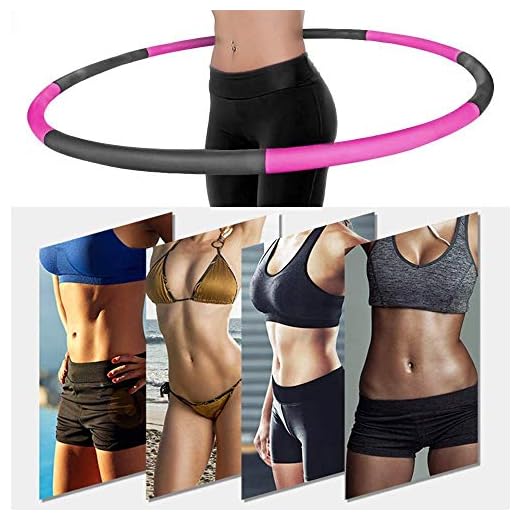 Weighted Exercise Hoop,Hula Fitness Hoop, Weighted Exercise Hoop for Adults Exercise Removable Multiple Assembly Design Professional Fitness Hoop Brings Perfect Figure