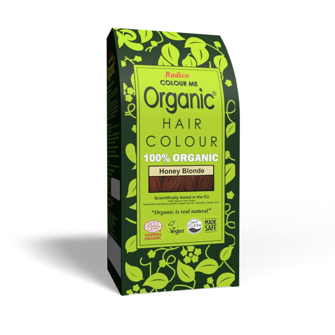 Radico Colour Me Organic Honey Blonde Hair Colour; 100% Organic made with natural herbs, Skin Allergy Safe, No Ammonia, No Parabens & No Chemicals, Globally Certified and Tested Natural Hair Colour, (100g)-picture-16
