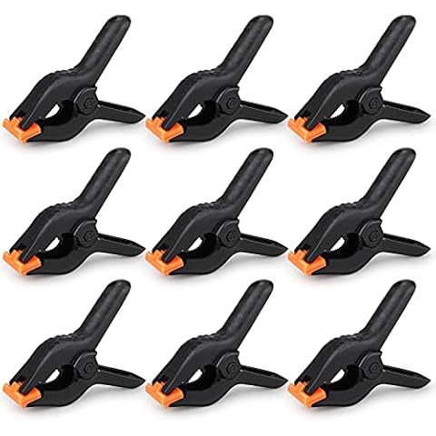 Backdrop Clips, 9 PCS Heavy Duty Muslin Spring Clamps, Photography Studio Clip Clamp Compatible for Photo Video Backdrops/Greenscreen/Background Stand/Photography Studio DIY Art Crafts Hanging Pegs Cover