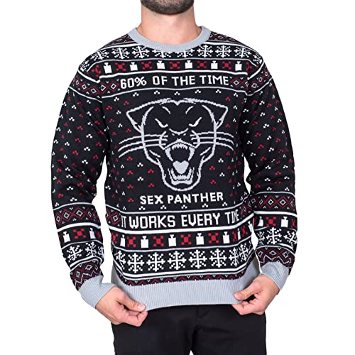 Costume Agent Sex Panther Adult Funny Unisex Holiday Ugly Christmas Sweater Multicolored