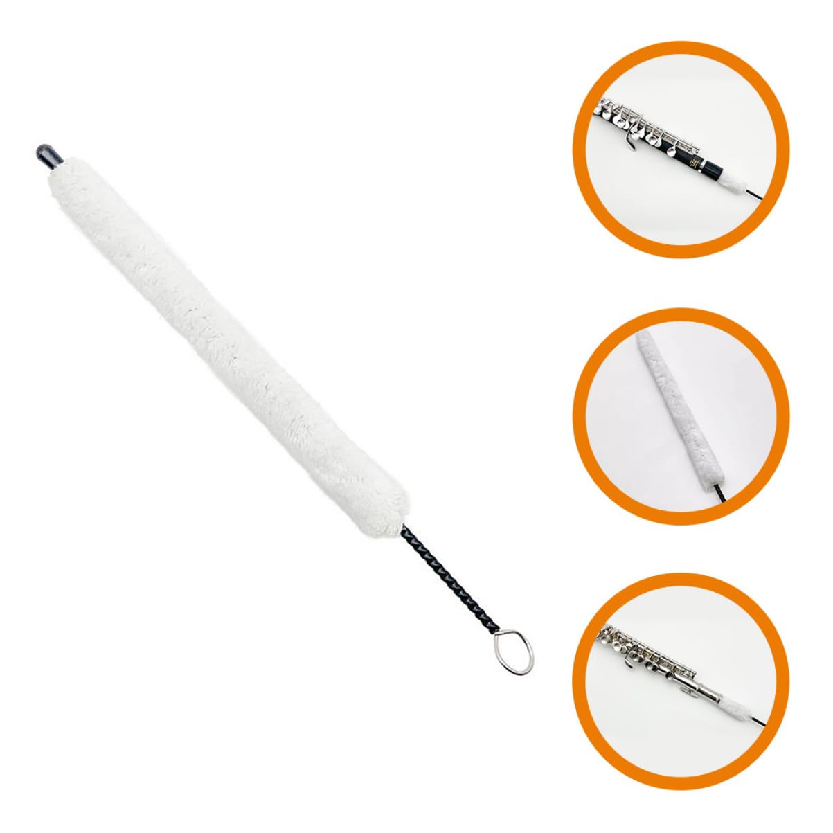 TOYANDONA Cepillo De Limpieza Piccolo Cepillo De Mantenimiento De Flauta Varilla De Limpieza De Flauta Cepillo Limpiador De Flauta Kit De Cuidado De Flauta Paño De Limpieza Suave Planchar