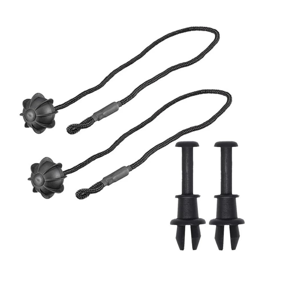 Universal Black Parcel Shelf String Fixing Strap Lid Clips Holder Pivot Hanger Rivet