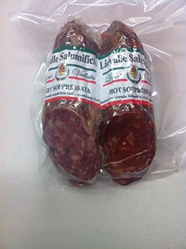 Soppressata Angle Cut Artisanal Meats (2 Pack) 8oz Hot and 8oz SWEET