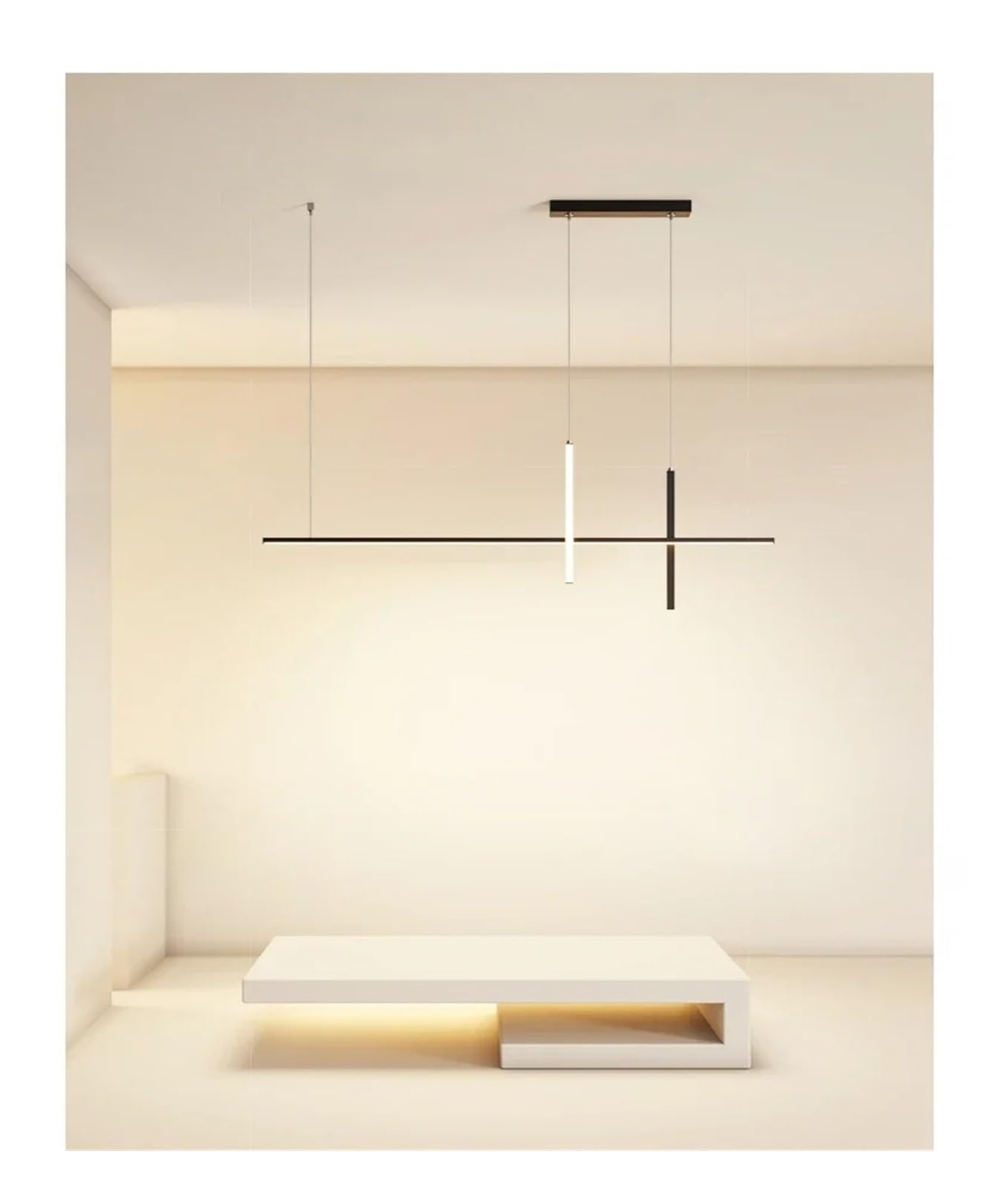 Lampada a Sospensione LED Minimalista - Apparecchio Moderno per Sala da Pranzo o Bar, Design Lucido e Lussuoso, Perfetto per l'arredamento e l'atmosfera della casa, un'elegante Alternativa a