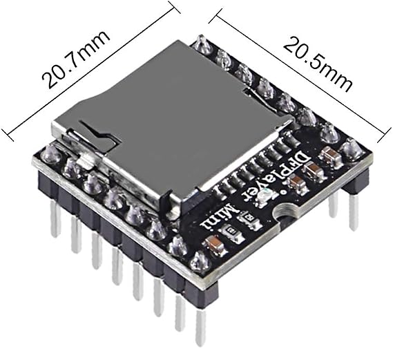5PCS YX5200 DFPlayer Mini MP3 Player Audio Module MP3 Voice Decode Board Supporting TF Card U-Disk IO/Serial Port/AD for Arduino