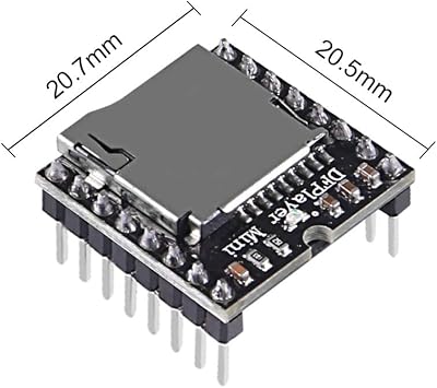 5PCS YX5200 DFPlayer Mini MP3 Player Audio Module MP3 Voice Decode Board Supporting TF Card U-Disk IO/Serial Port/AD for Arduino