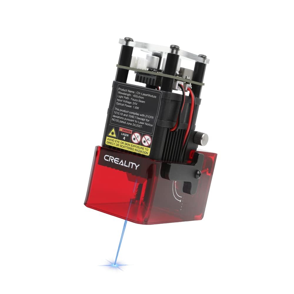 Creality3D Printer Laser Engraver Module 1.6W Precise Focusing Soot Absorption for Ender-3 Neo/Ender 3 V2/Ender 3 S1/Ender 3 S1 Pro & Ender 3 S1 Plus