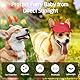 Pawaboo Hunde-Baseballmütze, Outdoor-Haustier-Sport-Sonnenschutz-Baseballmütze, Verstellbare Reise-Sportmütze Visor-Sonnenhut-Outfit mit Ohrlöchern für Kleine Hunde-Welpen, S, Rot