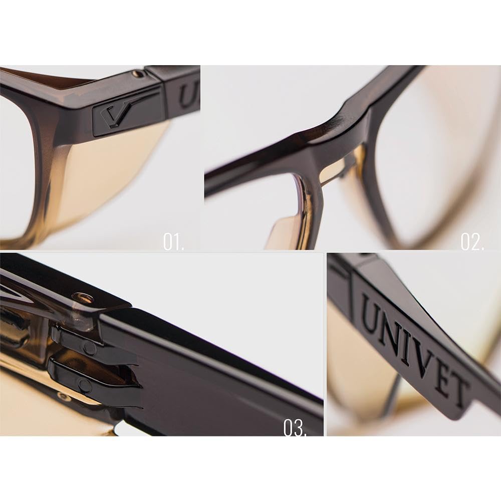 UNIVET Okulary ochronne Diamond/After Dark EN 166 szkło przezroczyste + 2 szt