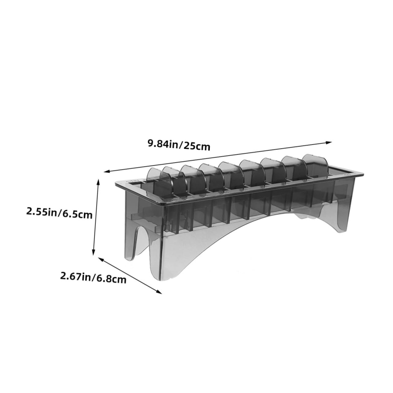 Gogogmee 2 Pcs Plastic Guide Comb Box Clipper Guard Holder for Barber Tools Barber Case Accessories