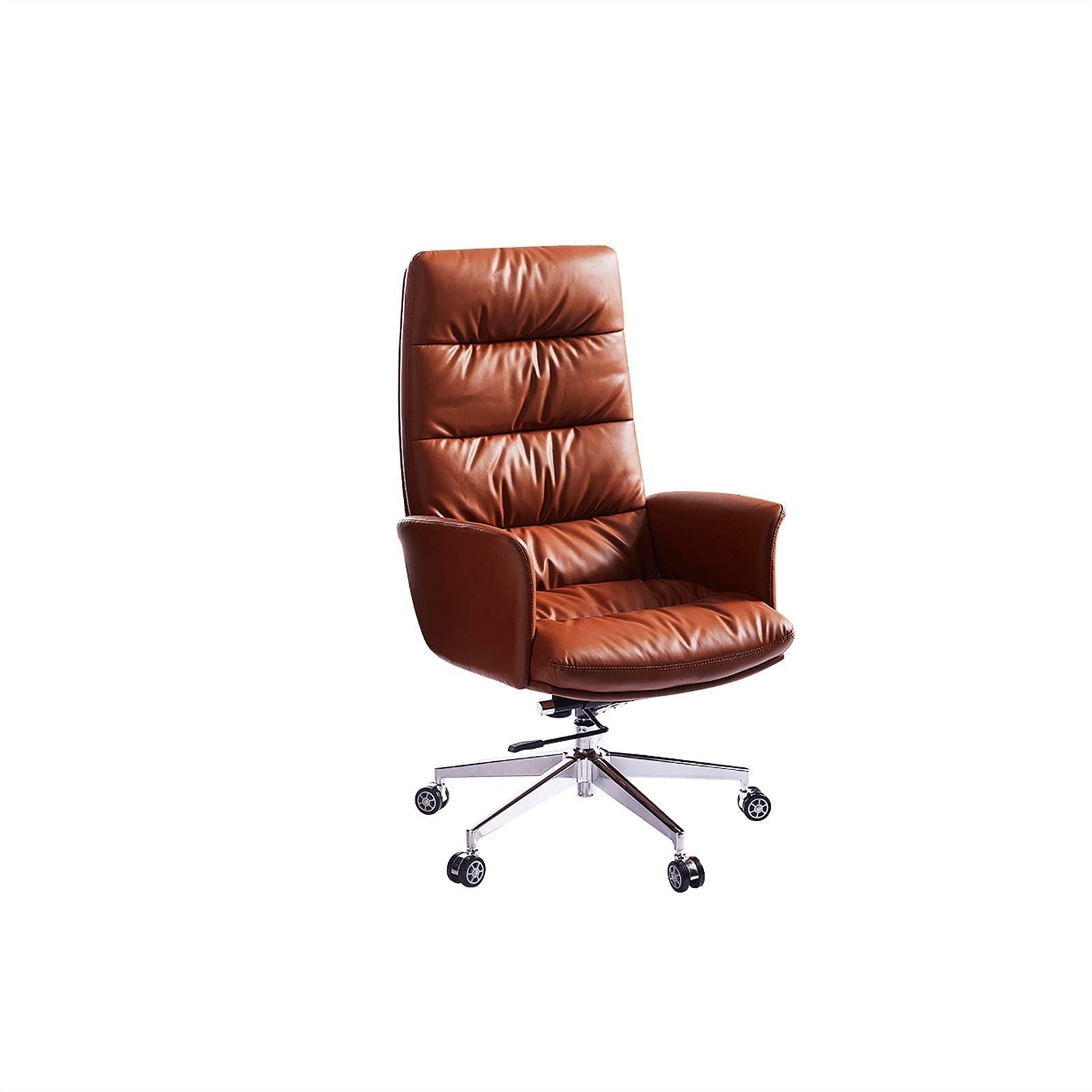 Krzesło biurowe Executive Krzesła biurowe, Krzesło do gier komputerowych Ergonomiczne krzesła do gier wideo, rozkładane krzesło skórzane (kolor: brązowy) Warm as ever