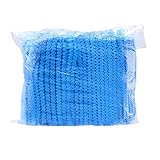 - Gorro desechable para cosméticos con diseño de tatuajes reticulados azules, multiusos, a prueba de polvo, estéril, con banda elástica, suministros para salón y hogar