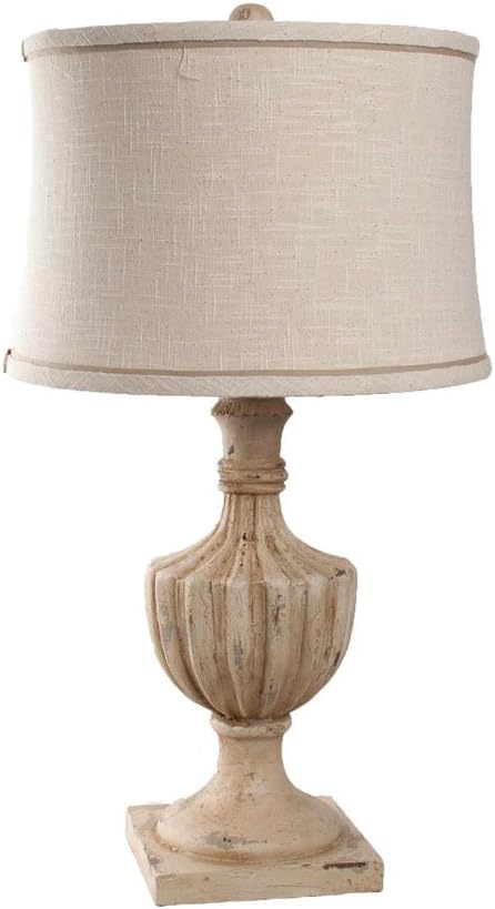 Farmhouse Chic 350551 The Elysee Blanche Lamp, 15" x 15" x 28"