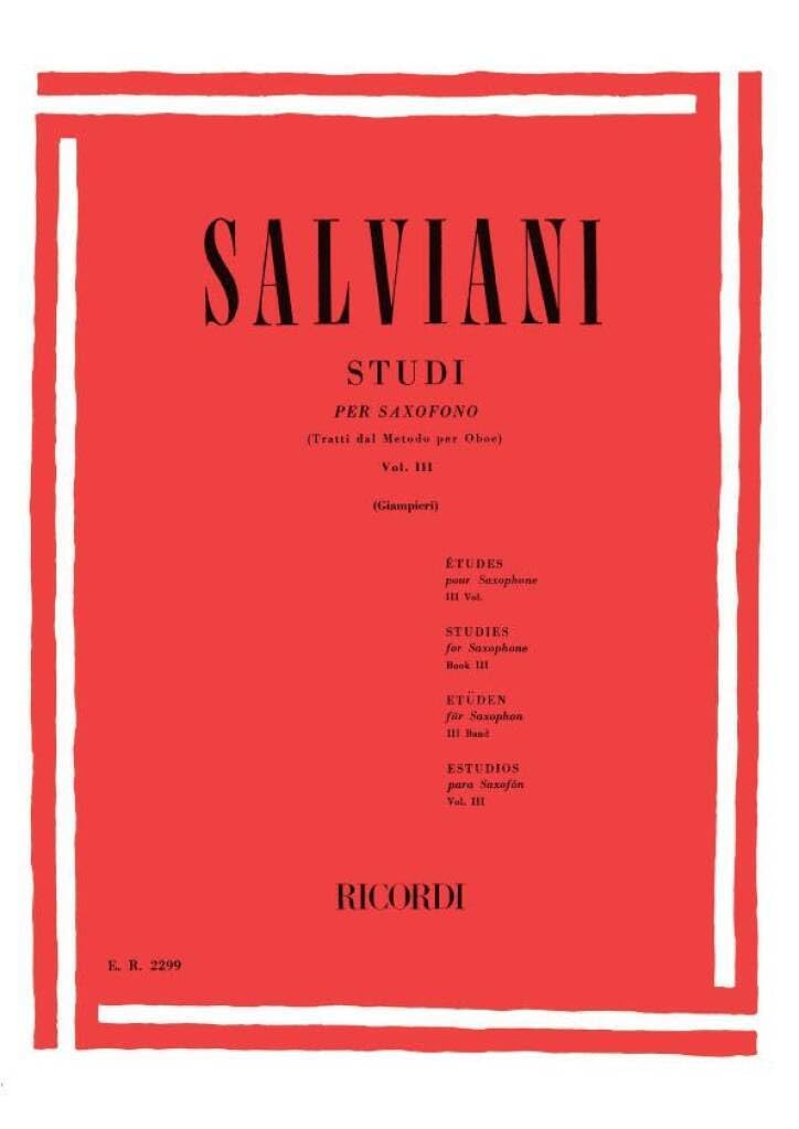 Studi X Sax 3 Da Metodo Oboe