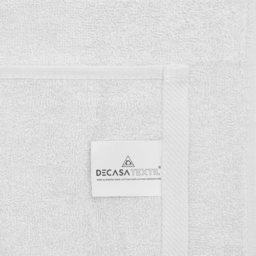 Miniatura 6 de Decasatextil Pack 2 Toallas Lavabo 50x90cm Algodón 500g M Suaves Y Absorbentes Toallas Baño Y Mano Para Lavabo, Gimnasio O Aseo Blanco