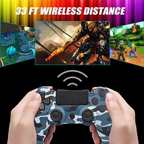 Donop Wireless Controller for PS4, Game Remote Joystick Compatible with Playstation 4 Slim Pro Console(Blue camouflage ) - Thumbnail 3