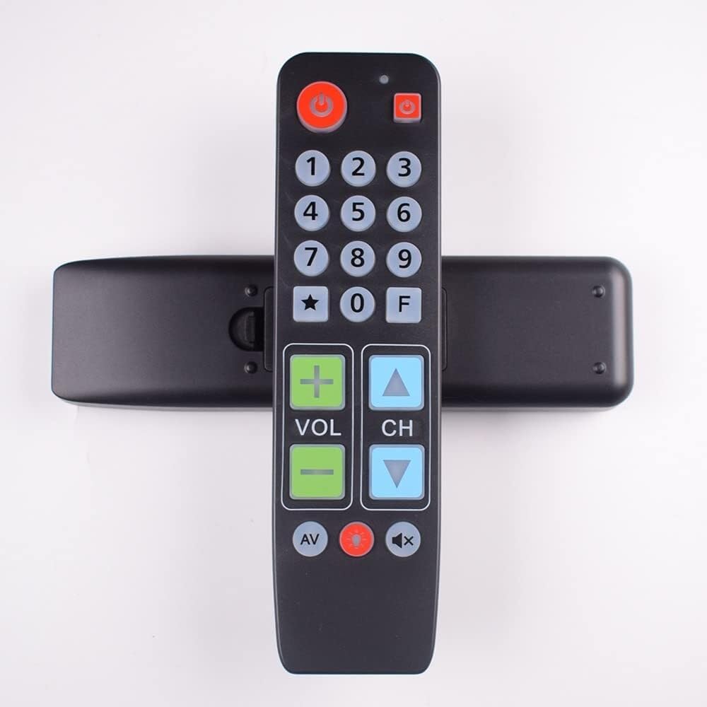 Telecomando con 21 grandi tasti per TV, VCR, DVD, STB, DVB TV-BOX, telecomando facile da usare con retroilluminazione, per persone anziane