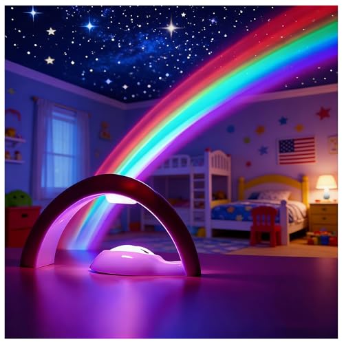 Projecteur arc-en-ciel LED - Projecteur arc-en-ciel - Réflexion de la lumière LED - Cadeau pour...