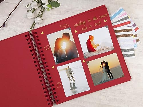 Álbum de fotos de papel kraft grueso premium y diseño elegante para bodas y aniversarios 4