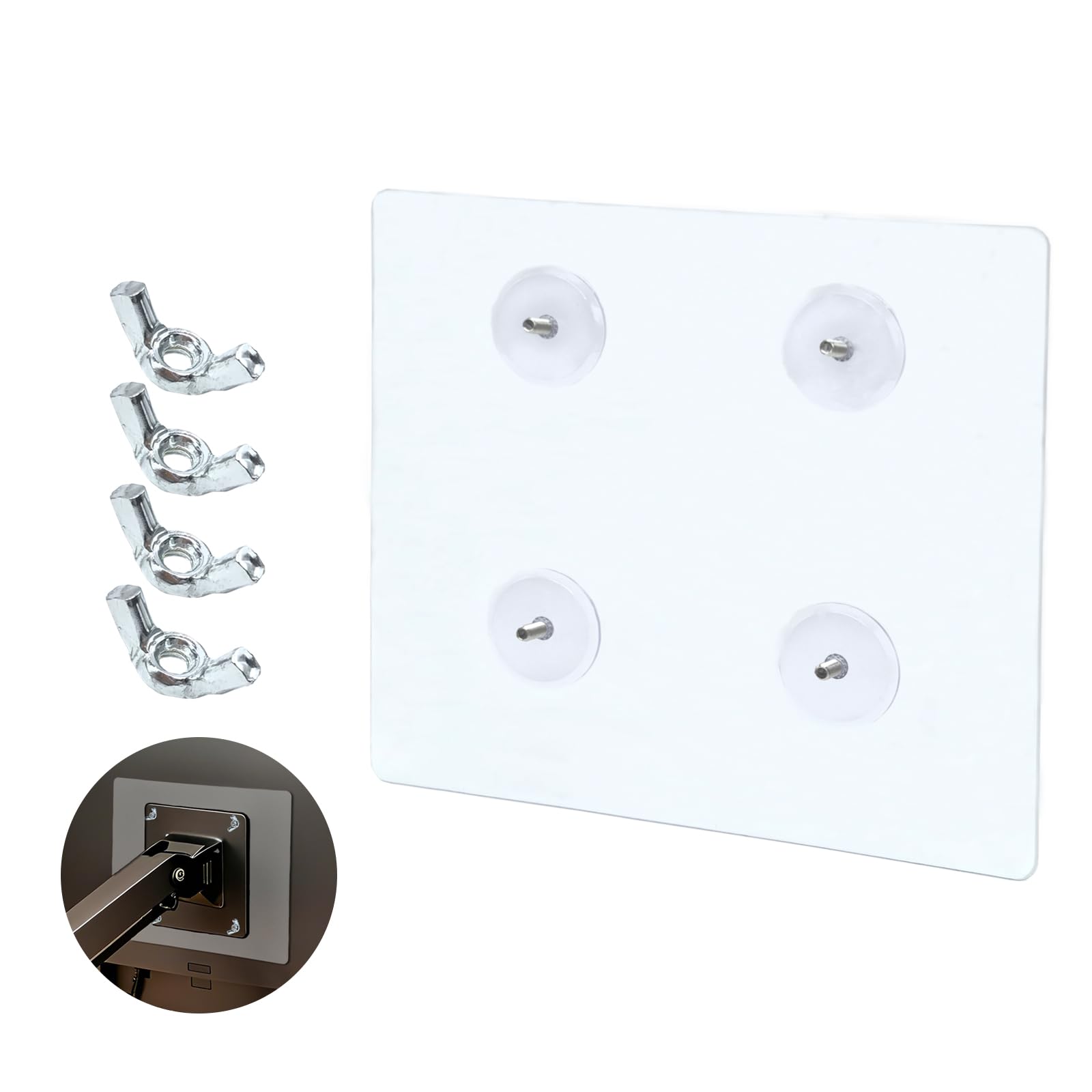 Adaptador de montagem para monitor não VESA - 75 x 75 mm Suporte adaptador VESA para