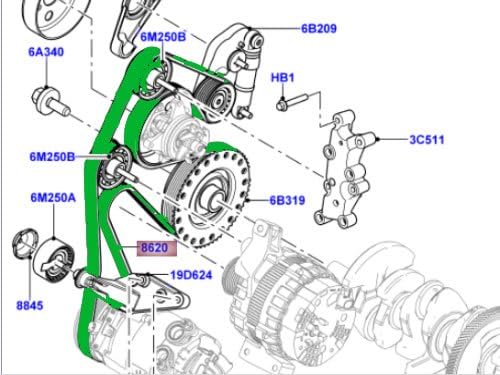 Miniatura 2 de LAND ROVER CORREA DE ACCIONAMIENTO 2.0L 16V RANGE ROVER EVOQUE DISCOVERY SPORT LR184802
