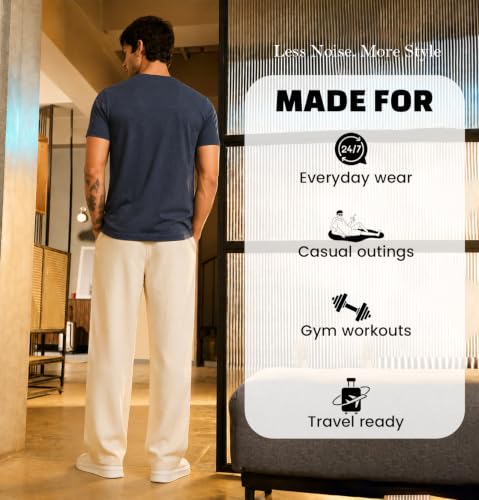 Image of Sleepynuts Men's Everyday Wear Crew Neck Regular Fit T-Shirt | Half Sleeve Solid Plain Casual T-Shirt for Men | Soft Breathable Fabric |