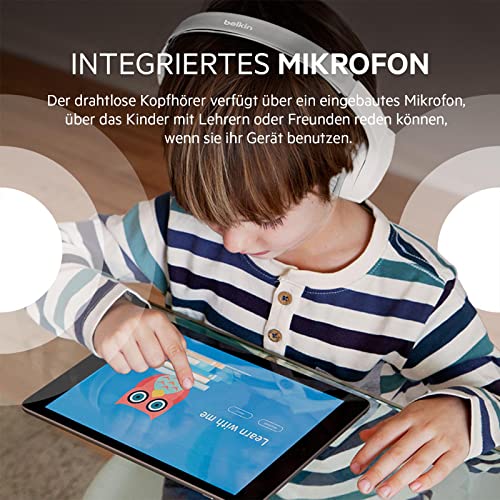 Belkin SoundForm Mini drahtloser Kinder-On-Ear-Kopfhörer mit integriertem Mikrofon zum Online-Lernen, für Schule und Reisen… – Ansicht 6