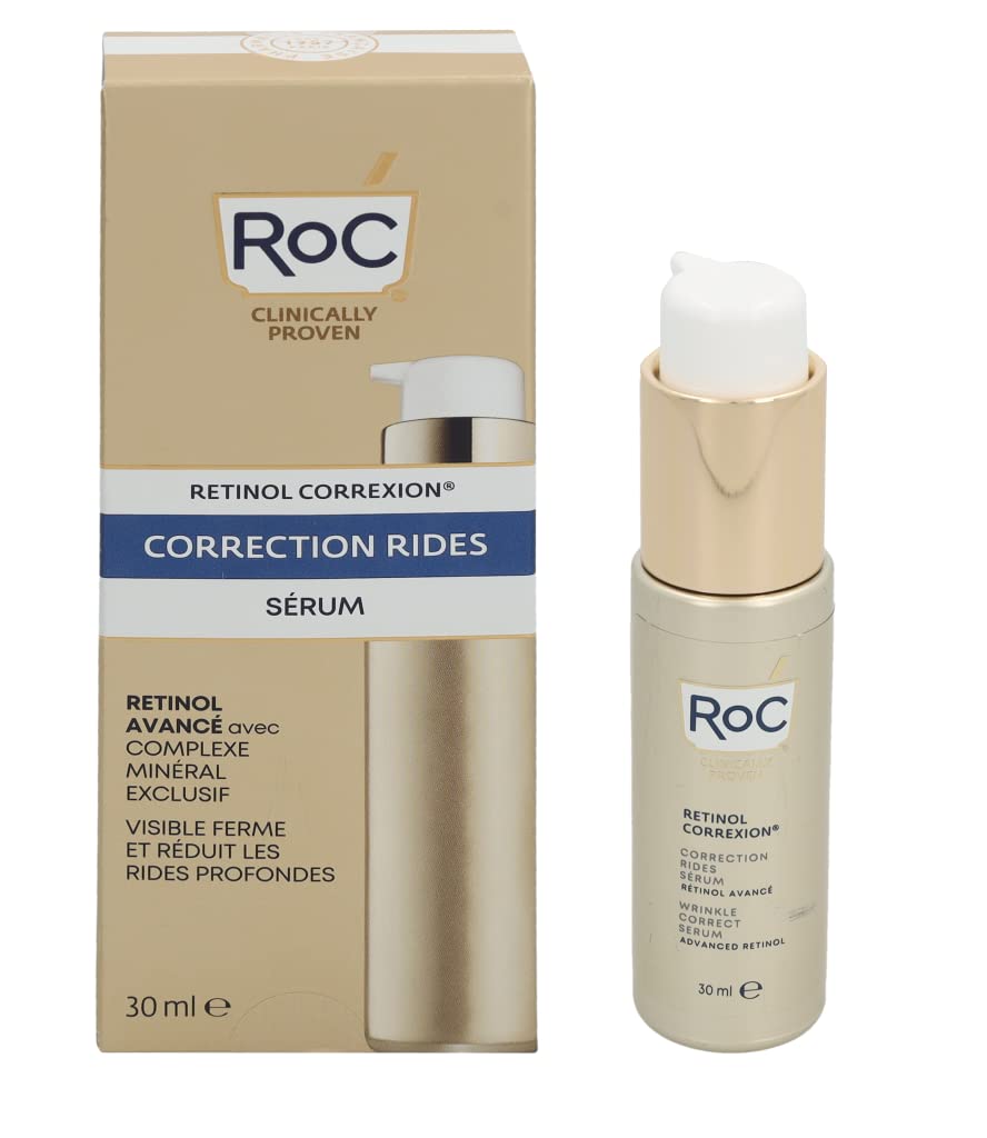 RoC - Retinol Correxion Wrinkle Correct Suero - Antiarrugas y Envejecimiento - Hidratación Reafirmante - Reduce Visiblemente las Arrugas Profunda - 30 ml