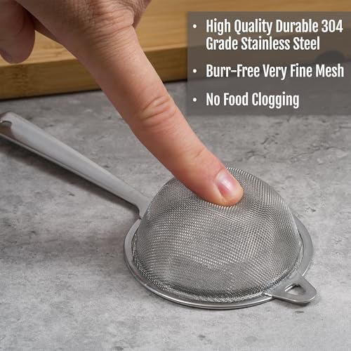 منخل ماتشا نقي | مصفاة الشاي | شبكة دقيقة جداً | من الستانلس ستيل | يزيل الكتل في مسحوق الشاي الأخضر